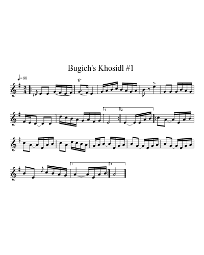 Bugich's  Khosidl #1