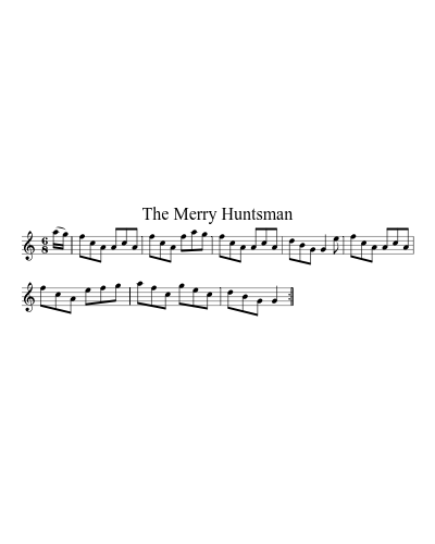 The Merry Huntsman sheet music preview