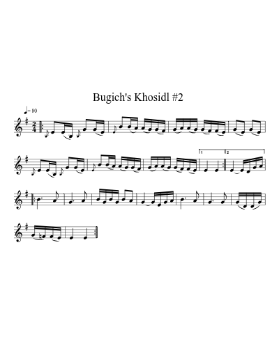 Bugich's  Khosidl #2