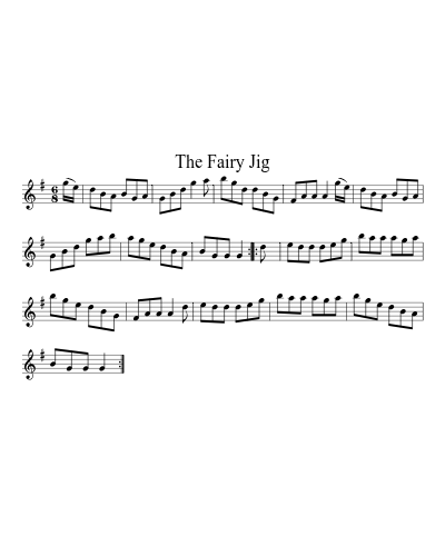 The Fairy Jig (Version 3) sheet music preview