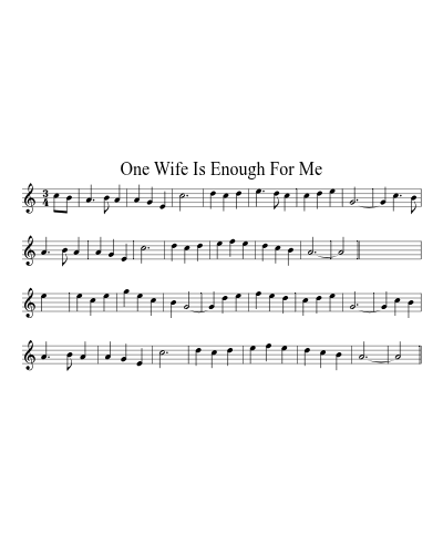 One Wife Is Enough For Me preview