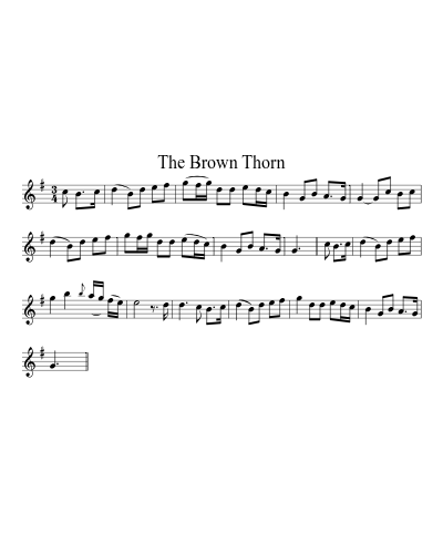 The Brown Thorn sheet music preview