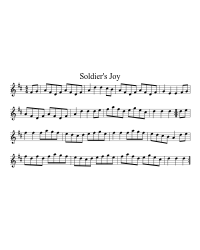Soldier's Joy (Version 2) sheet music preview