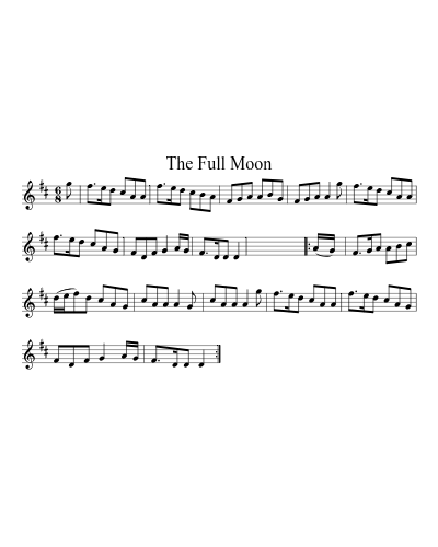 The Full Moon sheet music preview