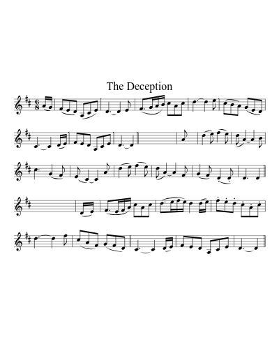 The Deception sheet music preview