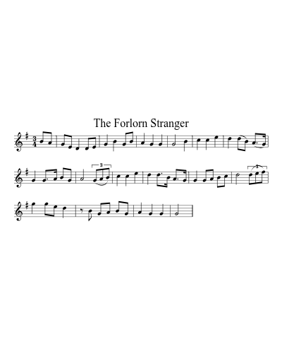 The Forlorn Stranger sheet music preview