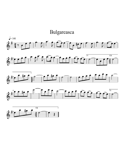 Bulgareasca sheet music preview