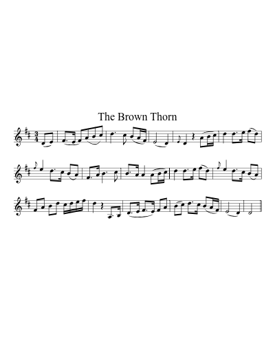 The Brown Thorn (Version 2) sheet music preview