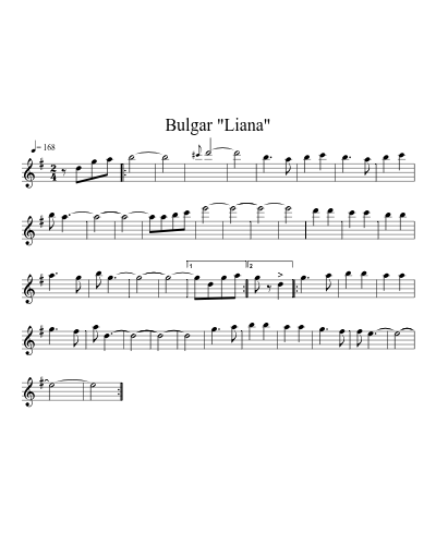 Bulgar "Liana" sheet music preview
