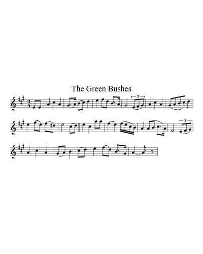 The Green Bushes sheet music preview