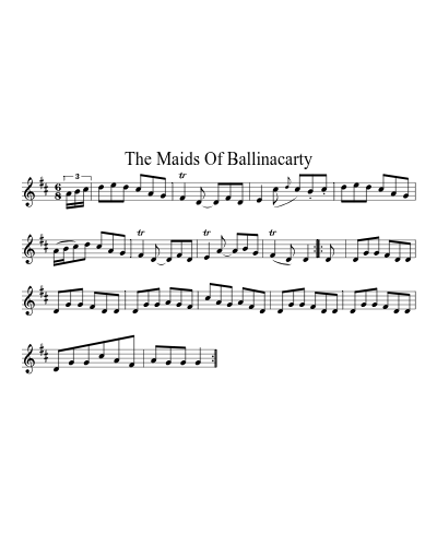 The Maids Of Ballinacarty sheet music preview