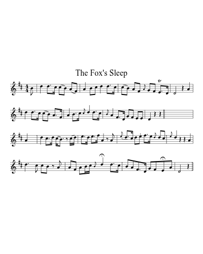 The Fox's Sleep sheet music preview