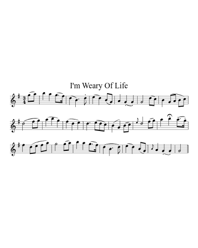 I'm Weary Of Life preview