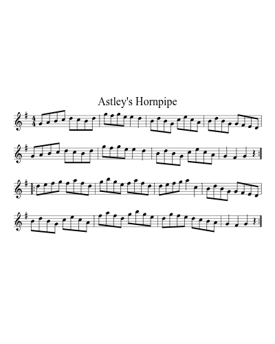 Astley's Hornpipe sheet music preview
