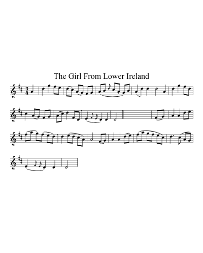 The Girl From Lower Ireland sheet music preview