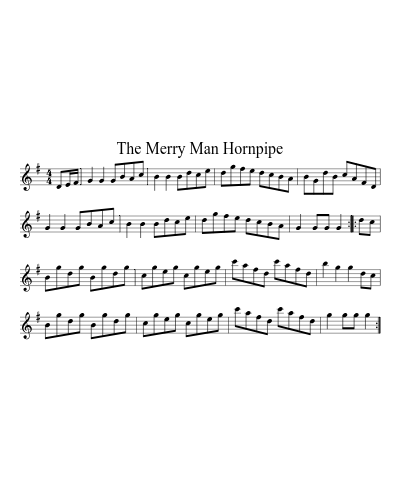The Merry Man Hornpipe sheet music preview