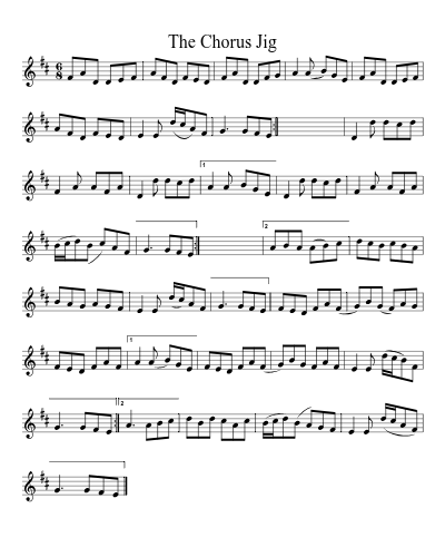 The Chorus Jig sheet music preview