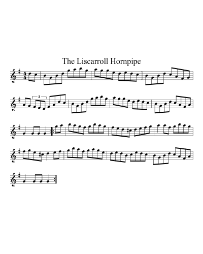 The Liscarroll Hornpipe sheet music preview