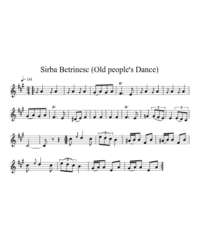 Sirba Betrinesc (Old people's Dance)