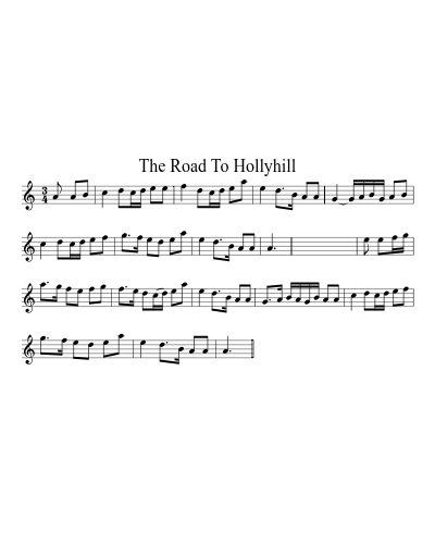 The Road To Hollyhill sheet music preview