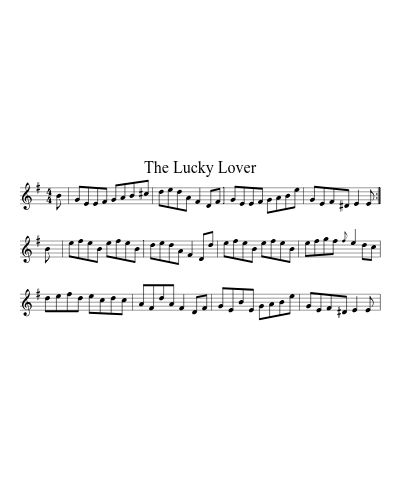 The Lucky Lover sheet music preview