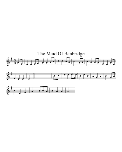 The Maid Of Banbridge sheet music preview