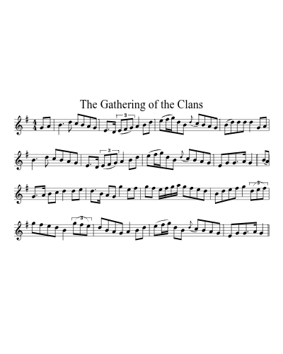 The Gathering of the Clans sheet music preview
