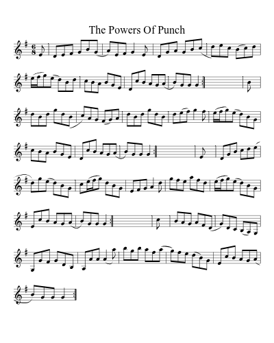 The Powers Of Punch sheet music preview