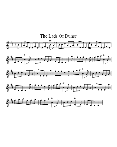 The Lads Of Dunse sheet music preview