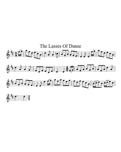 The Lasses Of Dunse sheet music preview