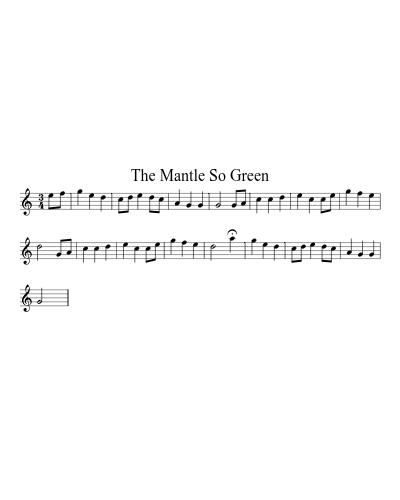 The Mantle So Green sheet music preview