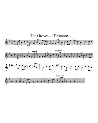The Groves of Dromore sheet music preview
