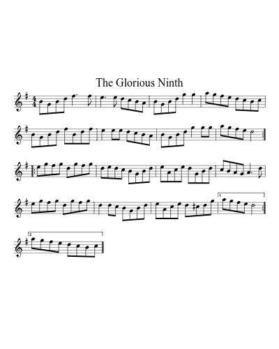 The Glorious Ninth sheet music preview