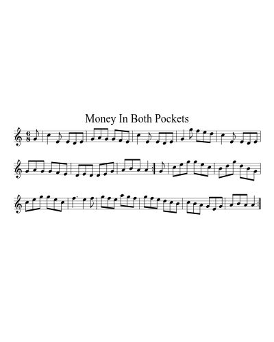 Money in both pockets (Version 2) sheet music preview