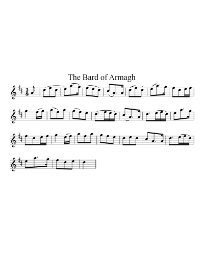The Bard of Armagh sheet music preview