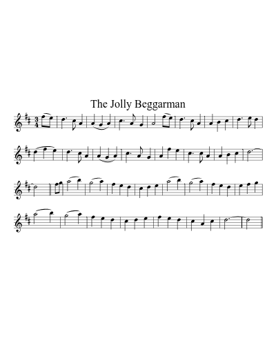 The Jolly Beggarman sheet music preview