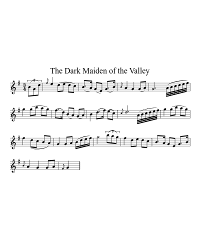 The Dark Maiden of the Valley sheet music preview