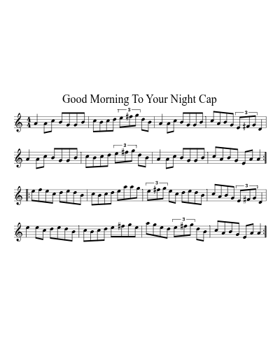 Good Morning to Your Night Cap (Version 2) sheet music preview