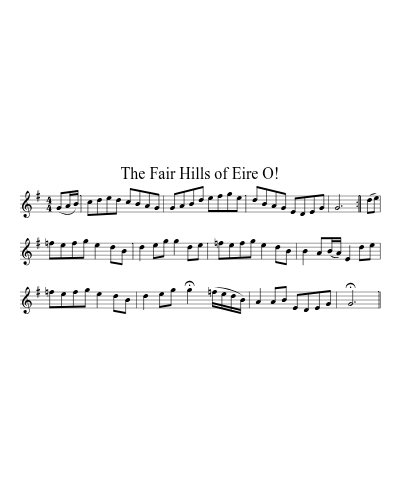 The Fair Hills of Eire O! sheet music preview