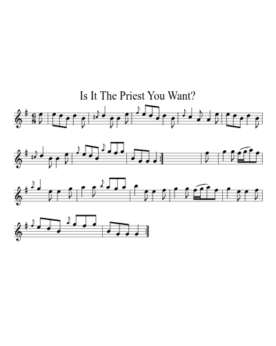 Is It The Priest You Want? preview