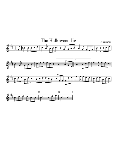 The Halloween Jig sheet music preview