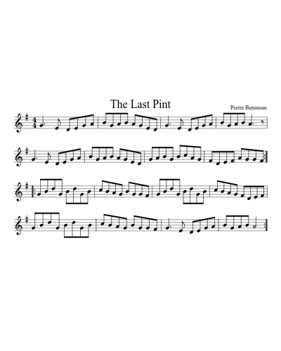 The Last Pint sheet music preview