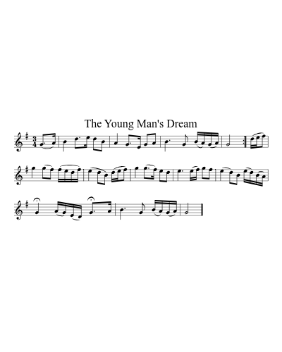 The Young Man's Dream sheet music preview