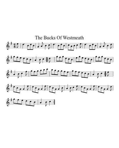 The Bucks of Westmeath (Version 2)