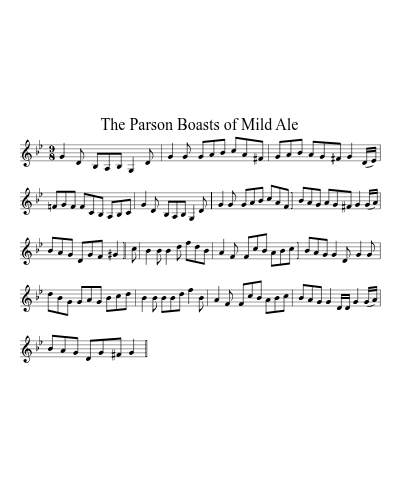 The Parson Boasts of Mild Ale sheet music preview