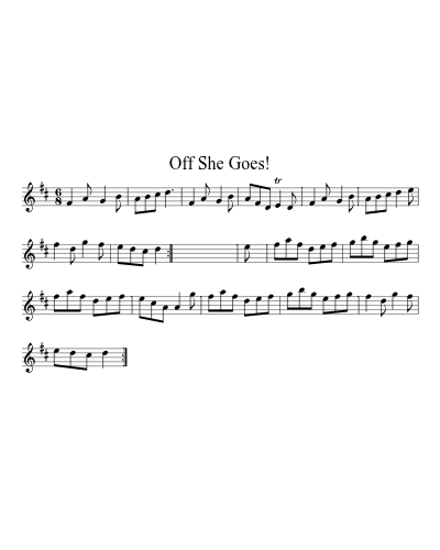Off she goes! (Version 2) sheet music preview