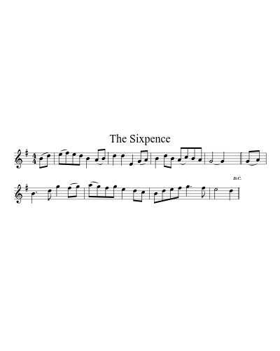 The Sixpence sheet music preview