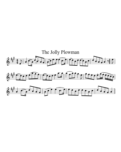 The Jolly Plowman sheet music preview