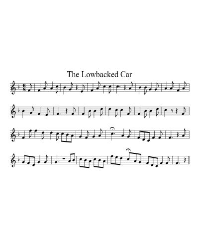 The Lowbacked Car sheet music preview