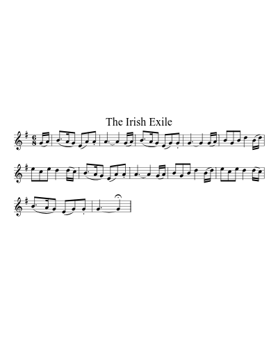 The Irish Exile sheet music preview